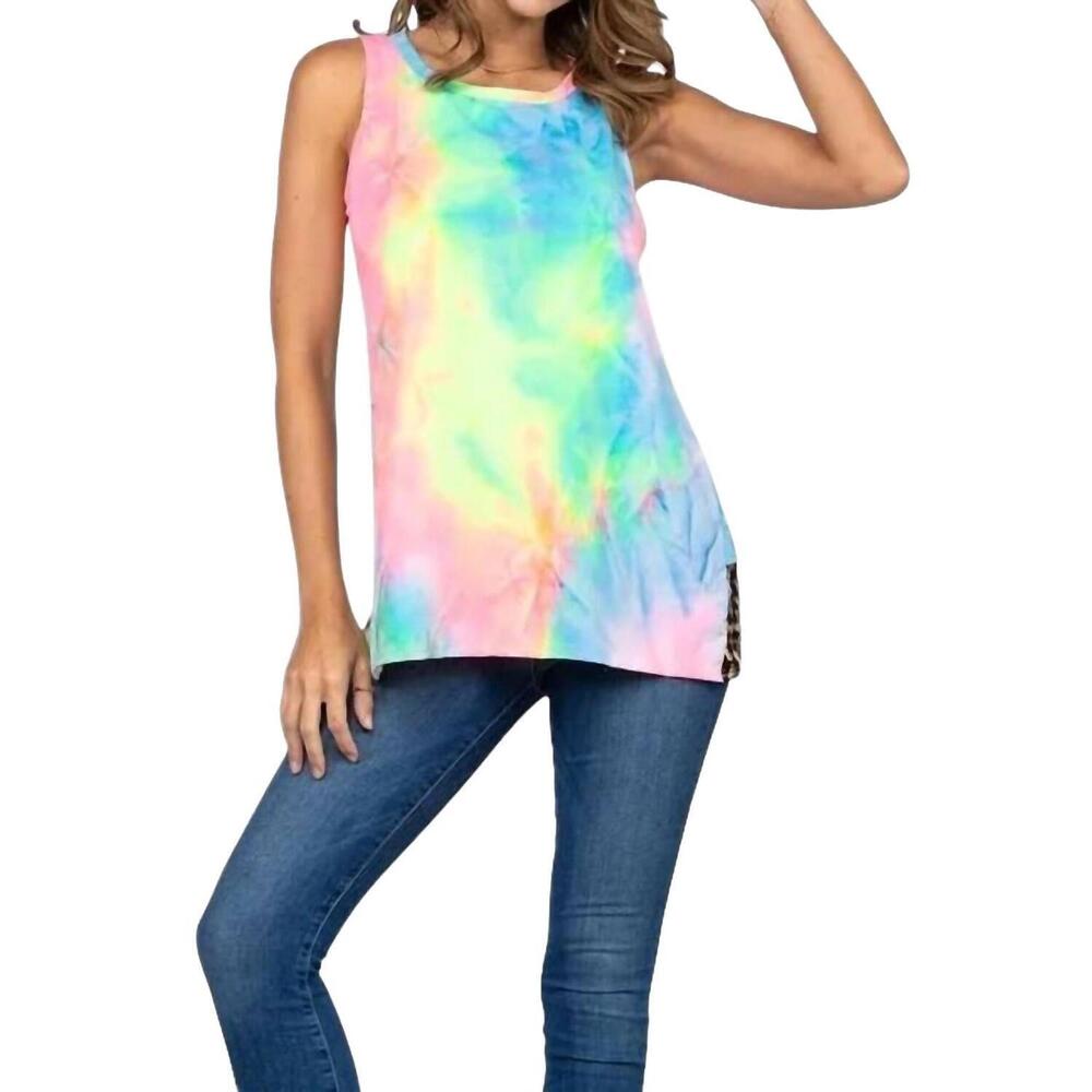 NEW HEIMISH USA open back tank top in tie dye - Picture 1 of 3